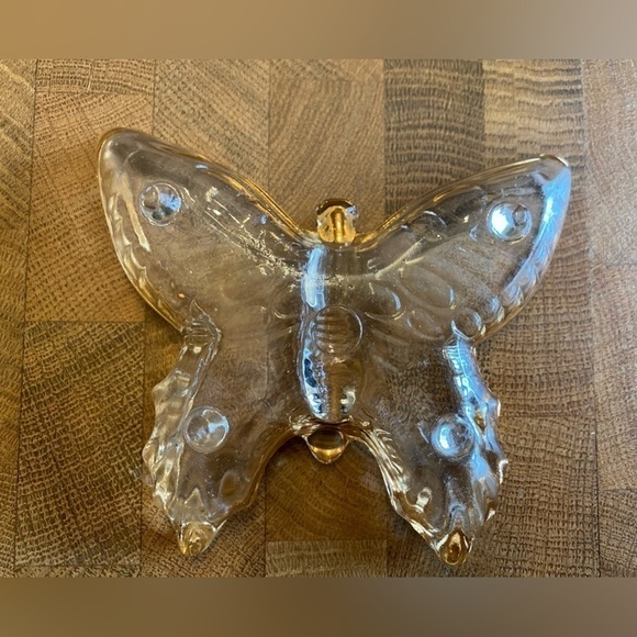 Jeannette Glass Company Butterfly Dishes (5) 22k Gold Edging-Original Box - Picture 7 of 13